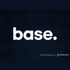Logo "base." z dopiskiem "Formerly known as BaseLinker". Dowiedz się, baselinker co to za platforma.