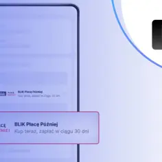 Powiadomienie na telefonie o usłudze BLIK Płacę Później. Kup teraz, zapłać w ciągu 30 dni.