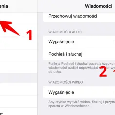 Ustawienia Wiadomości, włącz "Podnieś i słuchaj", by szybko odsłuchać pocztę głosową. Wystarczy unieść telefon do ucha.