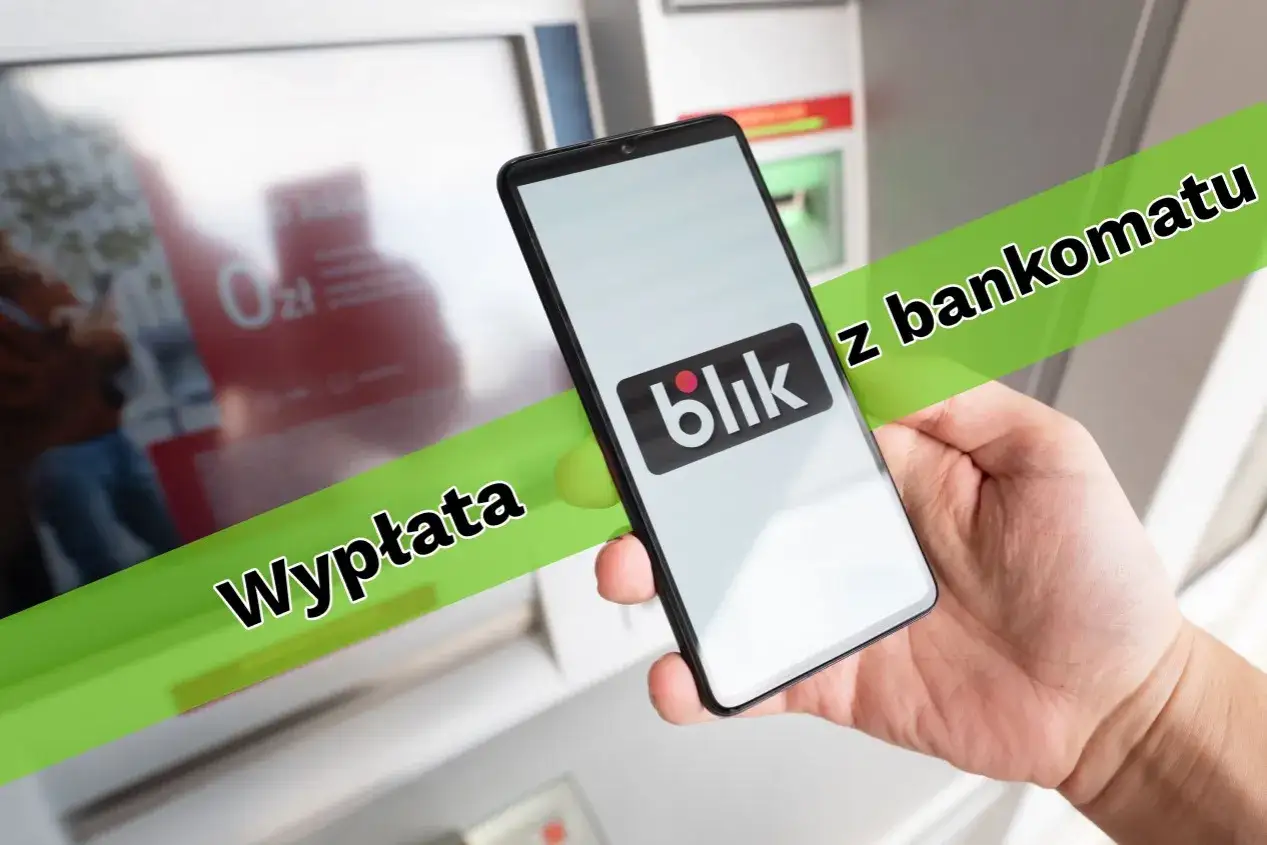 Wypłata z bankomatu z użyciem BLIK na smartfonie.