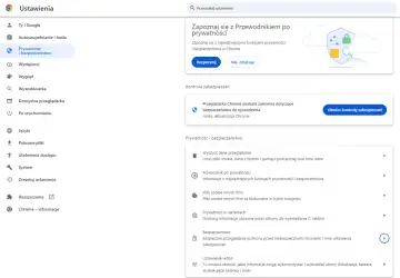 Ustawienia prywatności i bezpieczeństwa w apce Chrome. Przewodnik po prywatności, kontrola zabezpieczeń i ustawienia witryn.